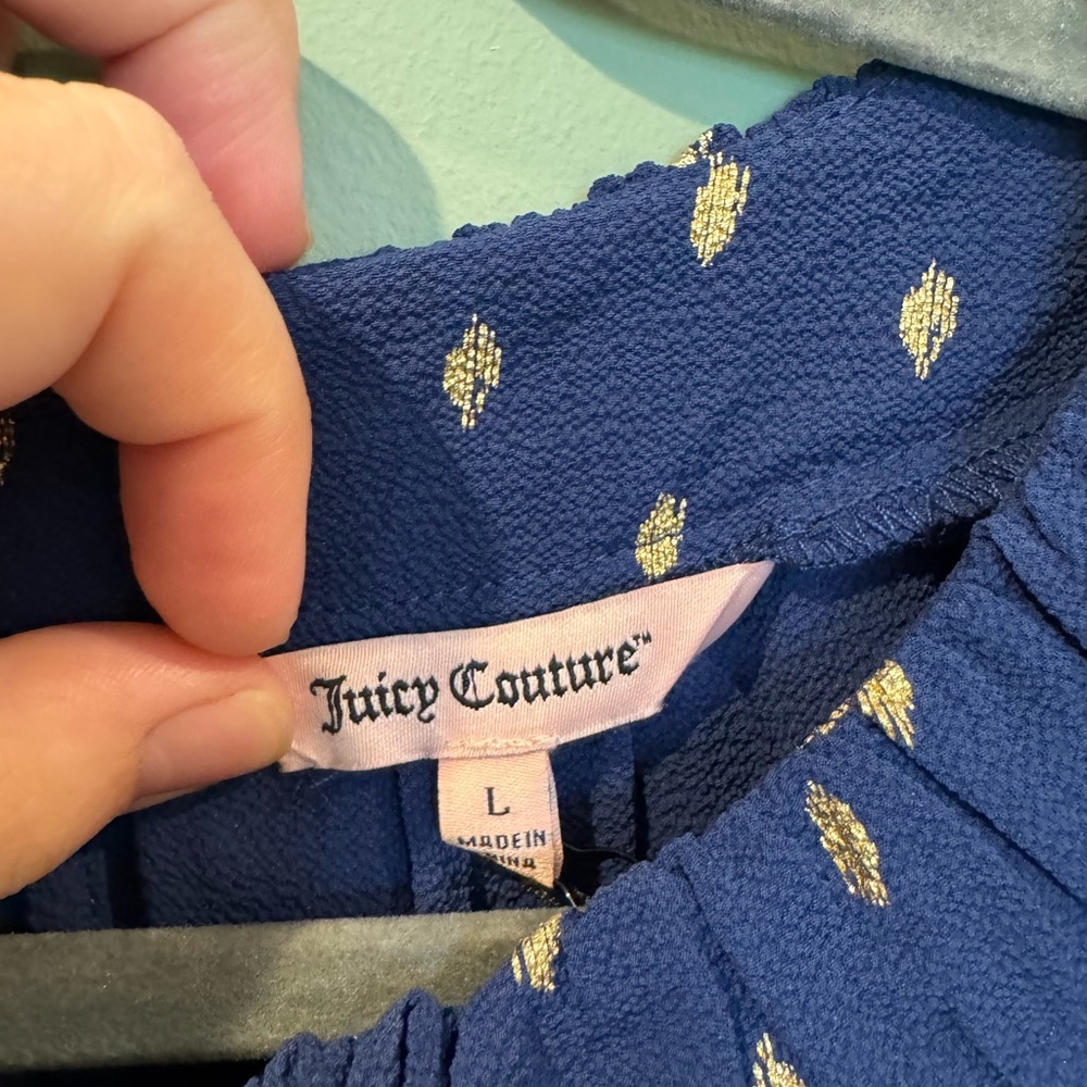 JUICY COUTURE tank dress with gold shimmer polka dots - Picture 3 of 14